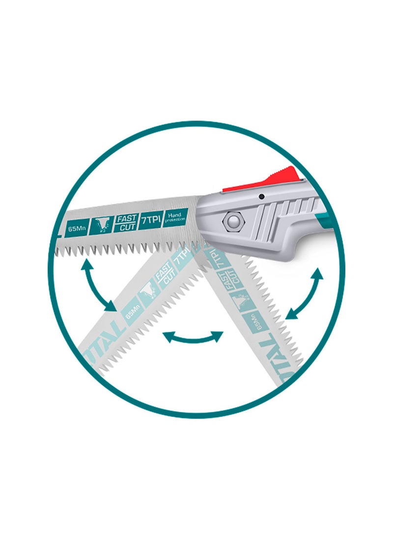 Total Tools - Total Folding Saw with High-Carbon Steel Blade and Ergonomic Handle – Compact, Lightweight, and Portable Tool for Gardening, Camping, and Outdoor Use - Image 1