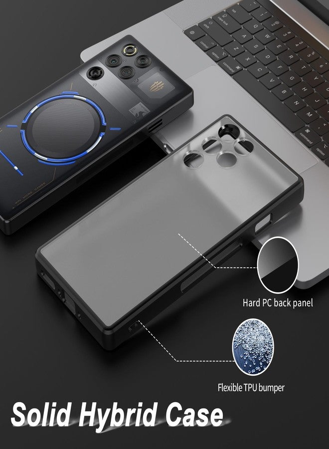 Foluu Slim Fit Case for ZTE Nubia Red Magic 11 Pro/11 Pro+, Hard PC Back & Soft TPU Bumper Protective Shockproof Scratch Resistant Case for Red Magic 11 Pro 2025 (Black) - Image 3