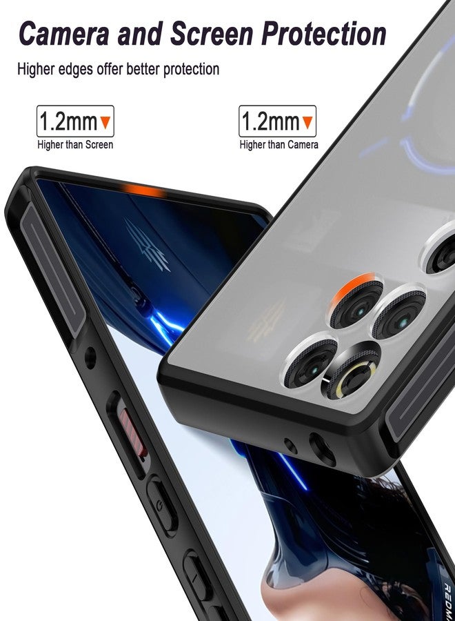 Foluu Slim Fit Case for ZTE Nubia Red Magic 11 Pro/11 Pro+, Hard PC Back & Soft TPU Bumper Protective Shockproof Scratch Resistant Case for Red Magic 11 Pro 2025 (Black) - Image 5