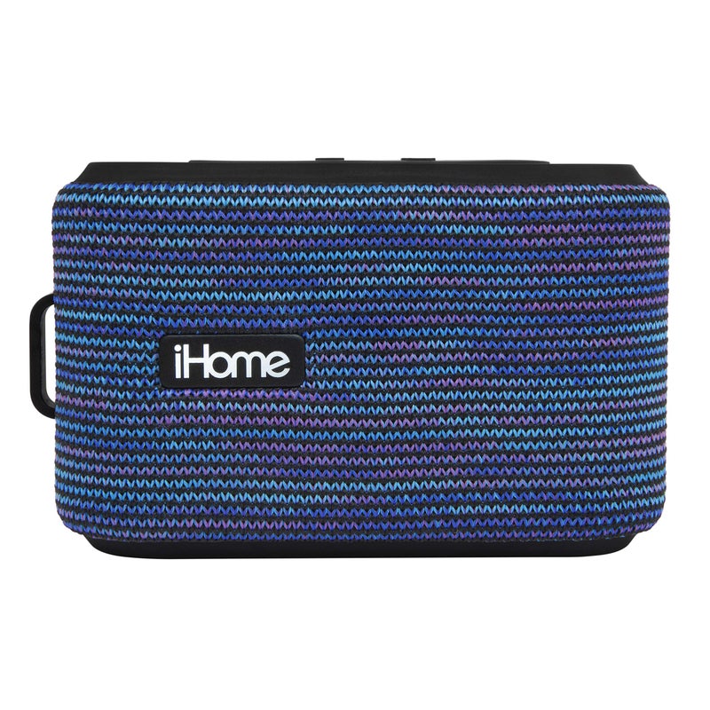 IHOME Slip and Water Resistant Fabric Rechargeable Bluetooth Speaker with Speakerphone (Purple/White), iBT370UW - Image 3