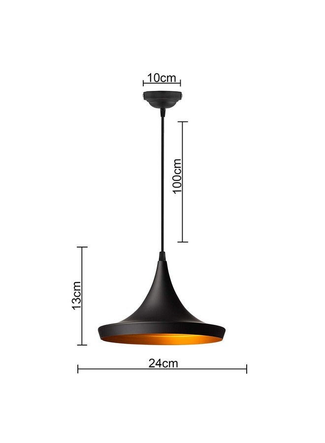 SINOMAN أضواء معلقة سوداء من SINOMAN لغرفة المعيشة / أضواء معلقه للسقف / مصابيح معلقة لتزيين المنزل / أضواء معلقة زخرفية، معدنية (توليب، بدون لمبة) - Image 3