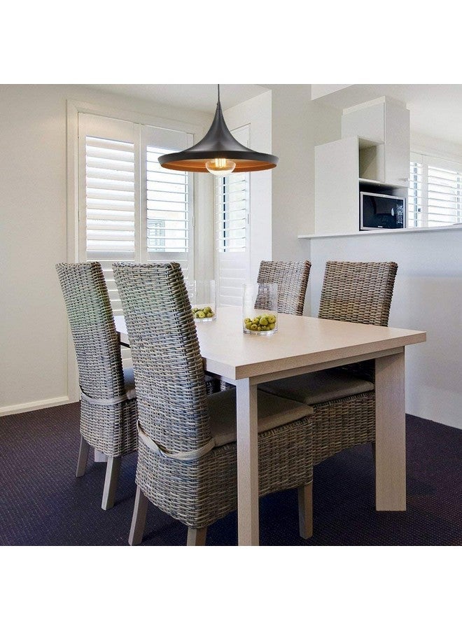 SINOMAN أضواء معلقة سوداء من SINOMAN لغرفة المعيشة / أضواء معلقه للسقف / مصابيح معلقة لتزيين المنزل / أضواء معلقة زخرفية، معدنية (توليب، بدون لمبة) - Image 4