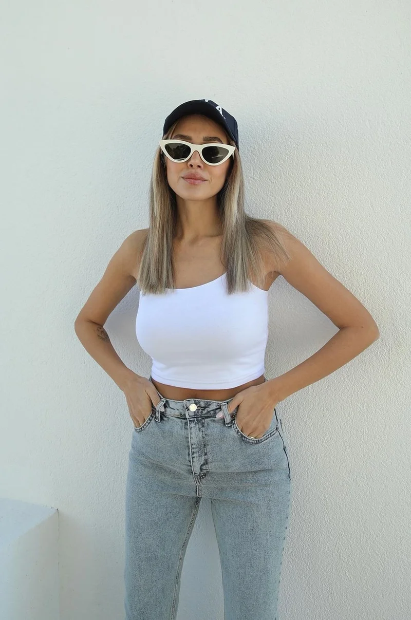 Havoş Havos Black White Rope Strap Basic 2-Piece Crop
