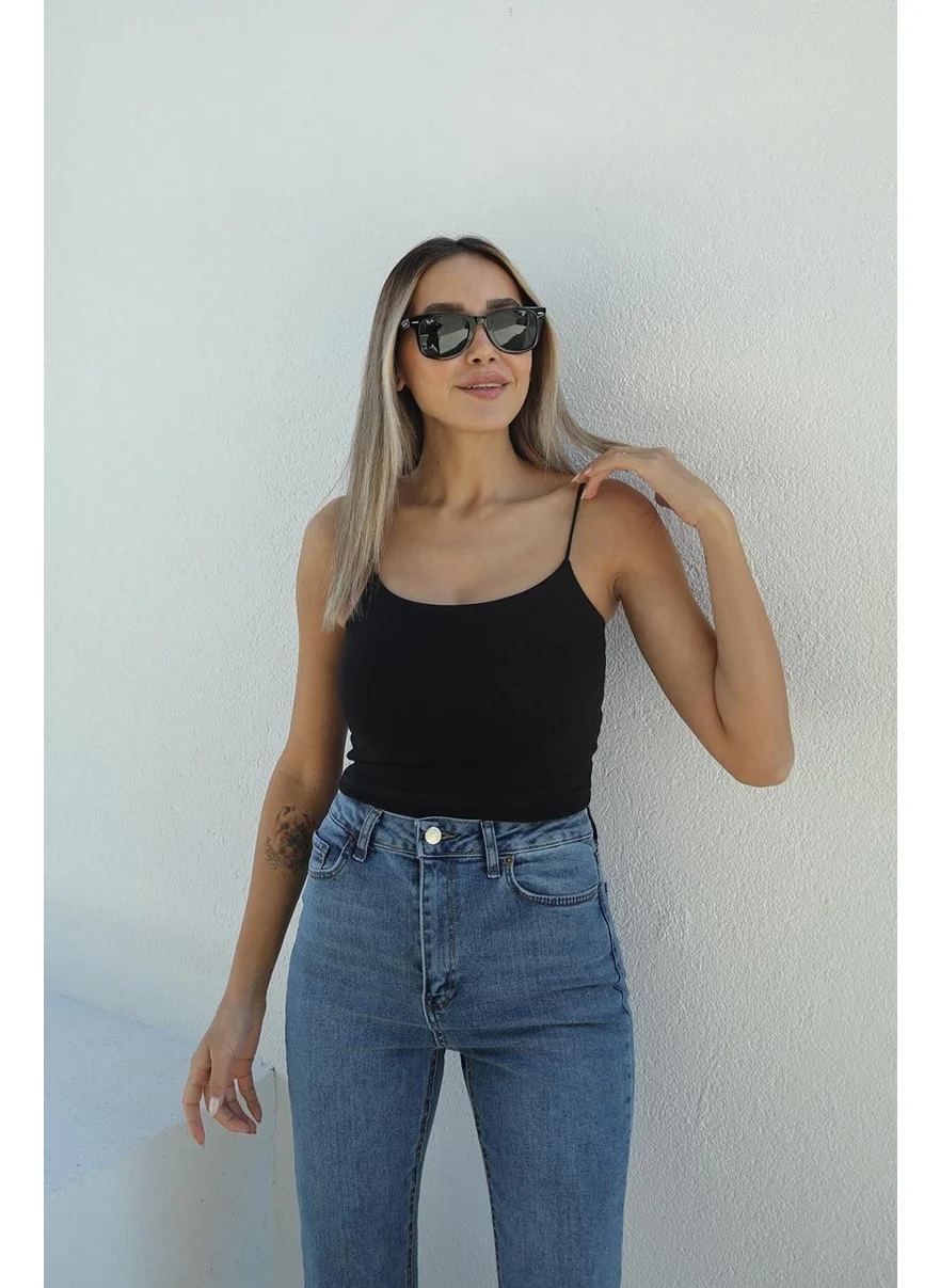 Havoş Havos Black White Rope Strap Basic 2-Piece Crop