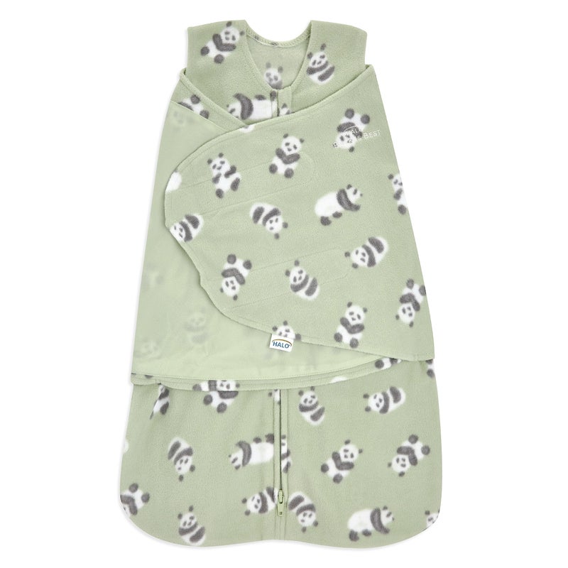 HALO MicroFleece Sleepsack Swaddle 3Way Adjustable Wearable Blanket TOG 30 Cozy Pandas Newborn 03 Months - Image 2
