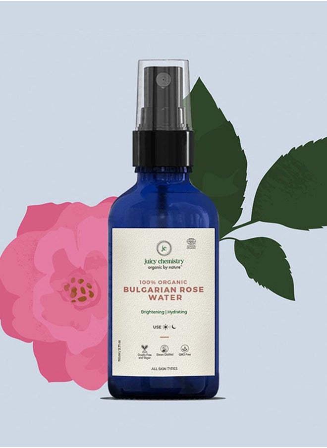 Juicy Chemistry Juicy Chemistry Organic Bulgerian Rose Water Toner Mist Spray - 110ml  - Image 1