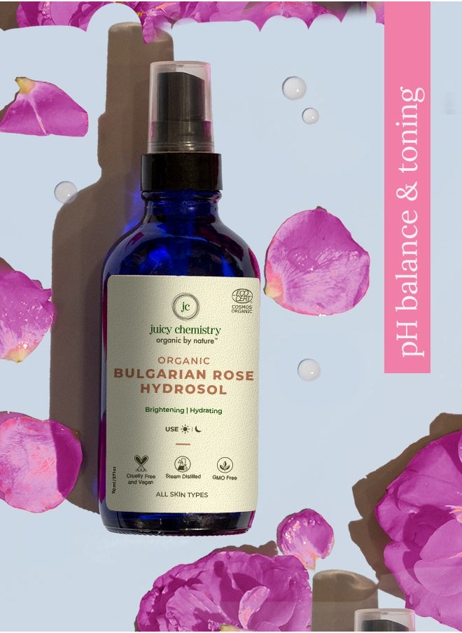 Juicy Chemistry Juicy Chemistry Organic Bulgerian Rose Water Toner Mist Spray - 110ml  - Image 3