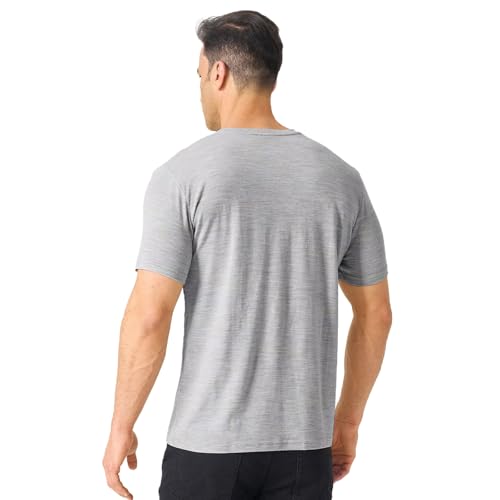 Merino Protect 100% Merino Wool T Shirts for Men Odor Resistance Base Layer Hiking Travel T-Shirt Soft Undershirt - Image 2