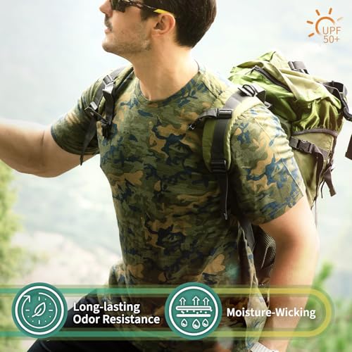 Merino Protect 100% Merino Wool T Shirts for Men Odor Resistance Base Layer Hiking Travel T-Shirt Soft Undershirt - Image 4