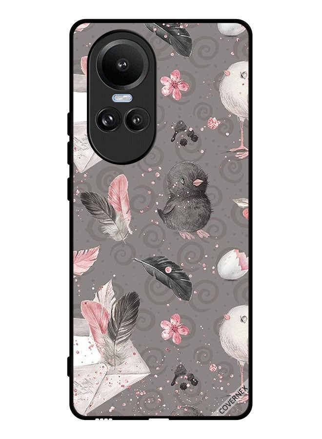 Covernex Protective Case Cover For Oppo Reno10 Feathers & Chicks - Image 1