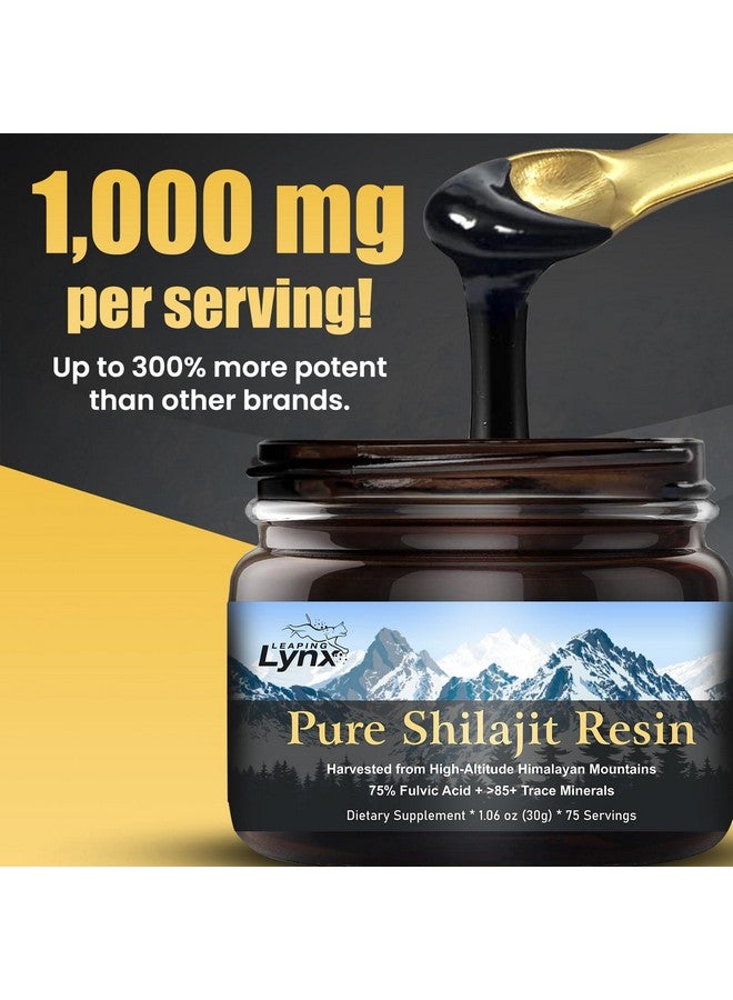 Leaping Lynx Himalayan Shilajit Resin [1,000 mg] Pure Shilajit Organic Natural ||Gold Grade|| Alpine Harvested, Sun-Dried, & Lab Purified for Men & Women, Max Potency >75% Fulvic Acid & 85+ Trace Minerals - Image 2