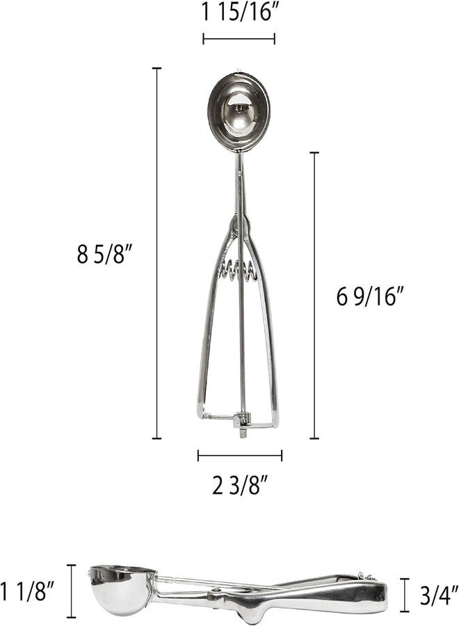 TrueCraftware- 1-1/4 oz Portion Scoop Disher No. 30 Scoop with Twin Grip Handle Stainless Steel- Ice Cream Scoops Cookie Scooper Baking Scoops For Portion Control Scoops Cookie Dough Batter - Image 5