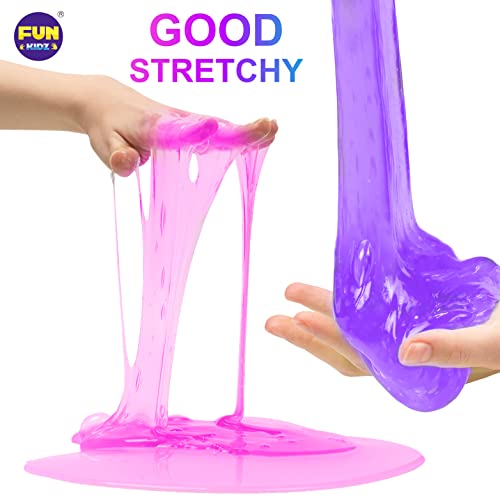 FUN KIDZ 33 Cups Jumbo Slime Kit for Kids, FunKidz Premade Ultimate Slime Pack to DIY Soft, Cloud, Clear, Butter, Glitter, Glow in Dark Slime Making Kit Party Favors Gift Toys for Girls and Boys - Image 4