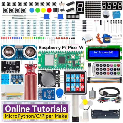 REES52 Raspberry Pi Pico W Ultimate Starter Kit with Online Tutorials, 450+ Items, 117 Projects, MicroPython, Piper Make and C/C++ (Compatible with Arduino IDE) - Image 1