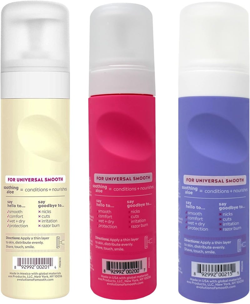 Eos Ultra Moisturizing Shave Cream Variety Pack - Pomegranate-Raspberry, Lavender Jasmine, Vanilla Bliss - 3 x 7.0 Ounce - Image 2