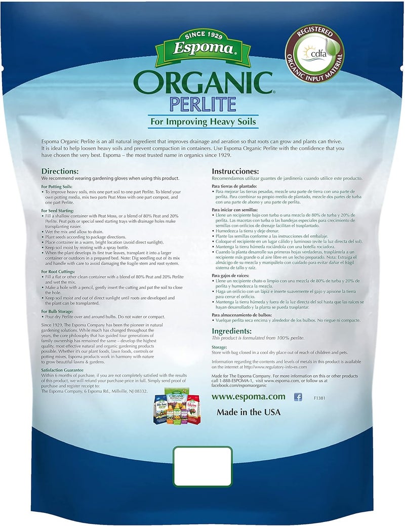Espoma Organic Perlite for Improving Heavy Soils - All Natural and Approved for Organic Gardening - Image 2