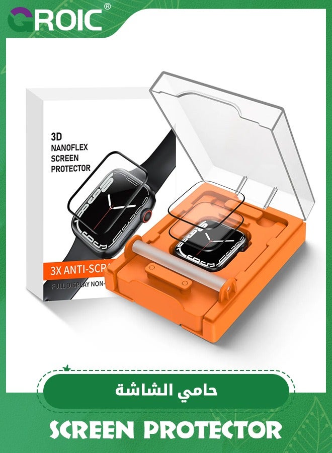GROIC 2 Pack for Apple Watch Ultra 2 49mm Screen Protector, 9H Hardness Tempered Glass Screen Protector for iWatch Ultra 49mm /Ultra 2 49mm with Auto-alignment Installation Kit  - Image 1