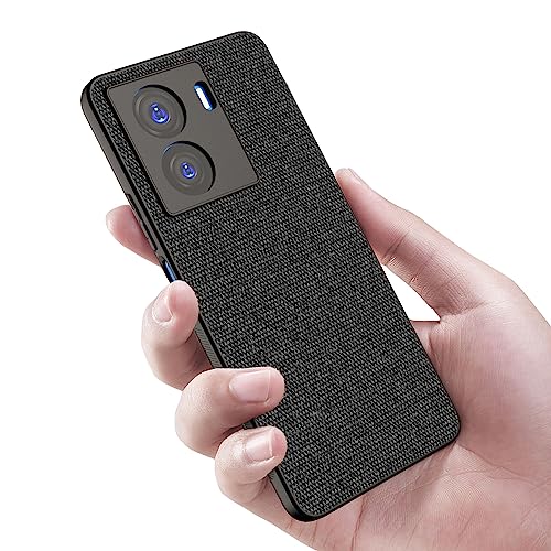 Kapa Soft Full Fabric Protective Back Case Cover for IQOO Z7 / Z7S (5G) | Shockproof Slim Hard Anti Slip Back Case (Black) - Image 5