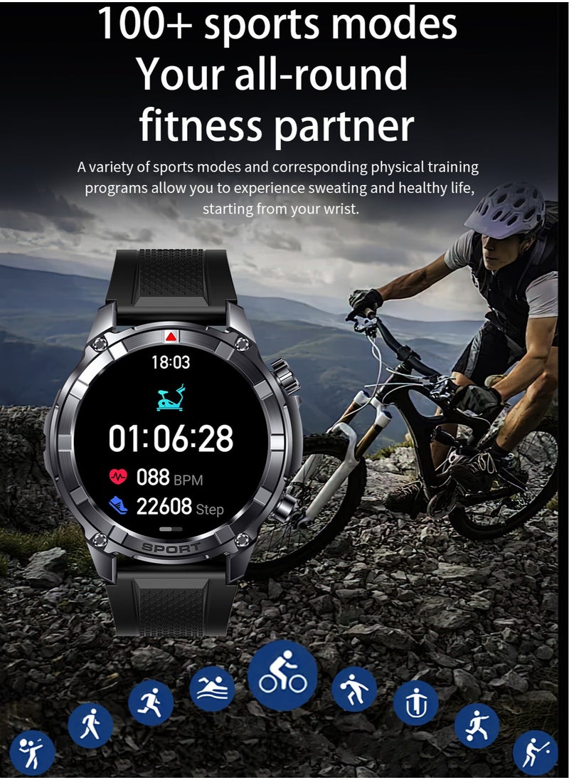 RollsTimi  - Men's Full-Screen Touch Bluetooth Smartwatch, 1.52-Inch Dial, With Sleep Monitoring, Sports Mode And Message Display, Universal Smart Watch For Android And IOS Systems, RT-i116 - Image 1