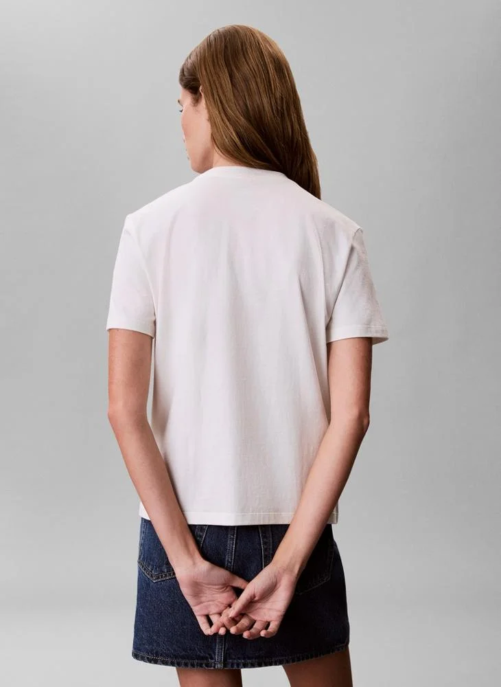 Calvin Klein Jeans Metallic Logo Crew Neck T-Shirt
