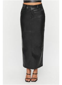 Faux Leather Slit Midi Skirt - pzsku/Z712A66C3830519B90DEBZ/45/_/1710420032/d6c62699-2425-4a00-b952-155eee823c91