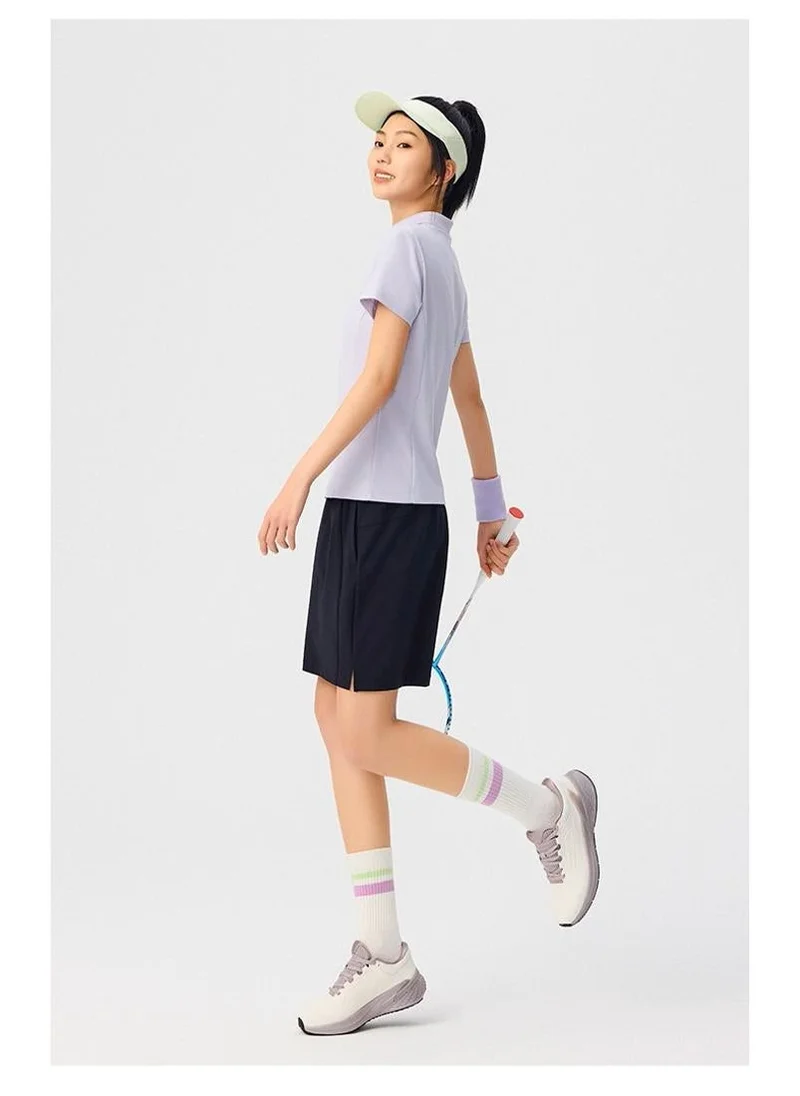 Anta Purple Women’s Cooling Comfort Tee/IceMountain Polo/A·AIR Tech Cooling · Ergonomic Fit · Everyday Versatility for Women | Best Price UAE