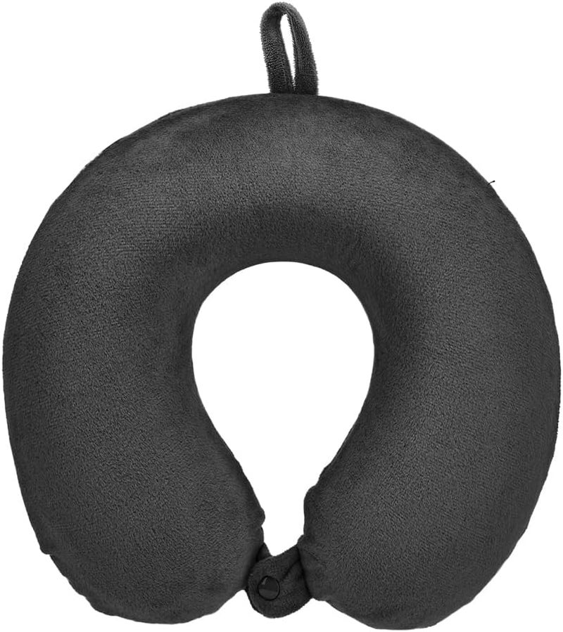 KASTWAVE Travel Pillow, Airplane Neck Pillow for Traveling, 100% Pure Memory Foam U Shaped Neck Pillow, Washable Super Lightweight Portable Headrest Great for Airplane Chair, Car, Home, Office - Image 1