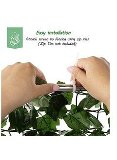 ماركة غير محددة 𝐅𝐅𝐃 عشب لتزيين الجدران من أوراق الشجر الاصطناعية، لا حاجة للعناية، مضاد للأشعة فوق البنفسجية، وزيادة حماية الخصوصية  - Image 4