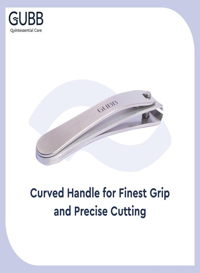 GUBB Curved Nail Clipper For Men & Women | Stainless Steel Nail Cutter Pack of 2 - Image 3