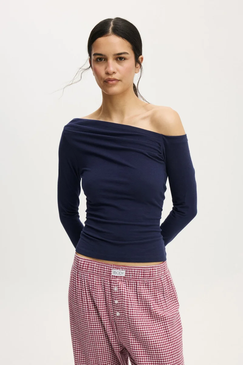 DREAMY SOFT OFF THE SHOULDER LONG SLEEVE