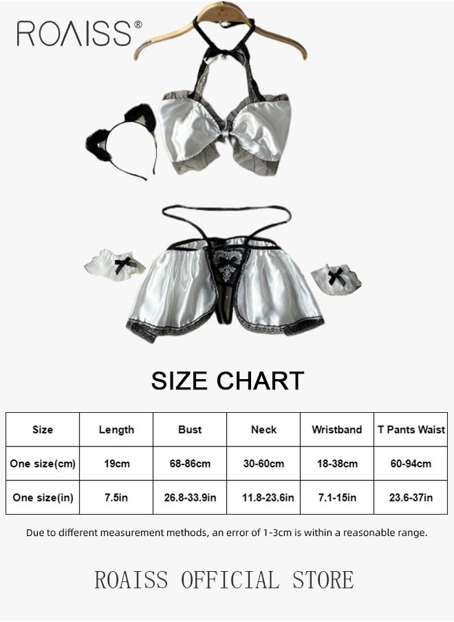 roaiss - Six Piece Hot Lingerie Set for Women Bodysuit Lingerie Increase Passion Midnight Charm Pajamas Dress Gift for Ladies Wife Girlfriend - Image 1