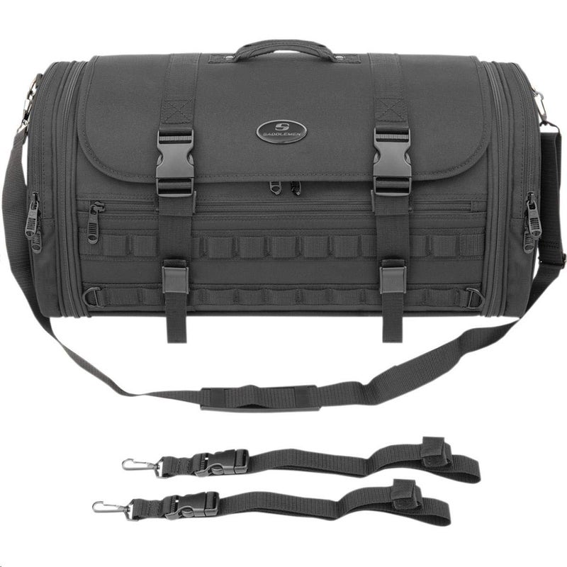 Saddlemen TR3300DE Tactical Deluxe Rack Street Motorcycle Tail Bags BlackOne Size