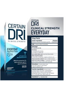 CERTAIN DRI Certain Dri Everyday Strength Clinical Solid Antiperspirant, Hyperhidrosis Treatment for Men & Women, Long-Lasting 72hr Protection, Effective Sweat Control, Travel Friendly, Fresh Scent, 2.6oz  - Image 4