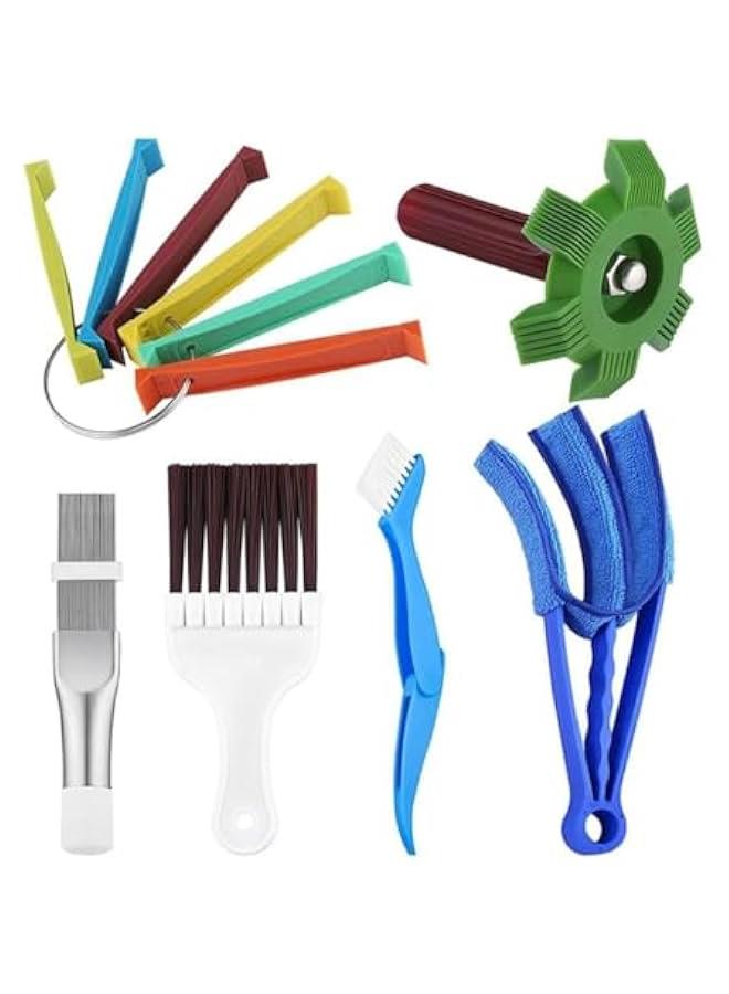 MOXO 6Pcs Air Conditir Fin Cleaner Set Ac Fin Comb Condenser Fin Straightener Condenser Ac Coil Cleaner Air Refrigerator Fin Cleaner Evaporator Radiator Repair Clean Tool - Image 1