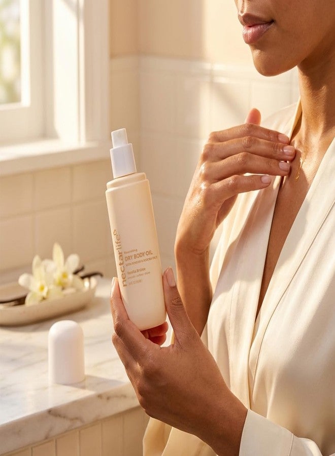 Nectar Life Nourishing Dry Body Oil with Vanilla Brûlée, Fast-Absorbing Vitamin-Rich Botanical Blend with Rosehip, Jojoba & Olive Squalane for Smooth Glowing Skin (Vanilla Brulèe) - Image 2