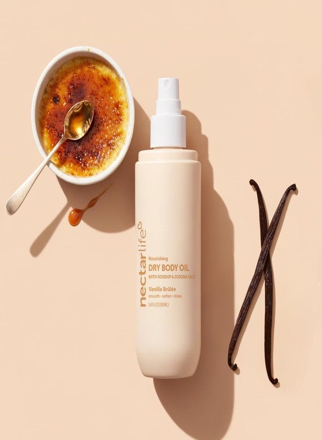 Nectar Life Nourishing Dry Body Oil with Vanilla Brûlée, Fast-Absorbing Vitamin-Rich Botanical Blend with Rosehip, Jojoba & Olive Squalane for Smooth Glowing Skin (Vanilla Brulèe) - Image 4