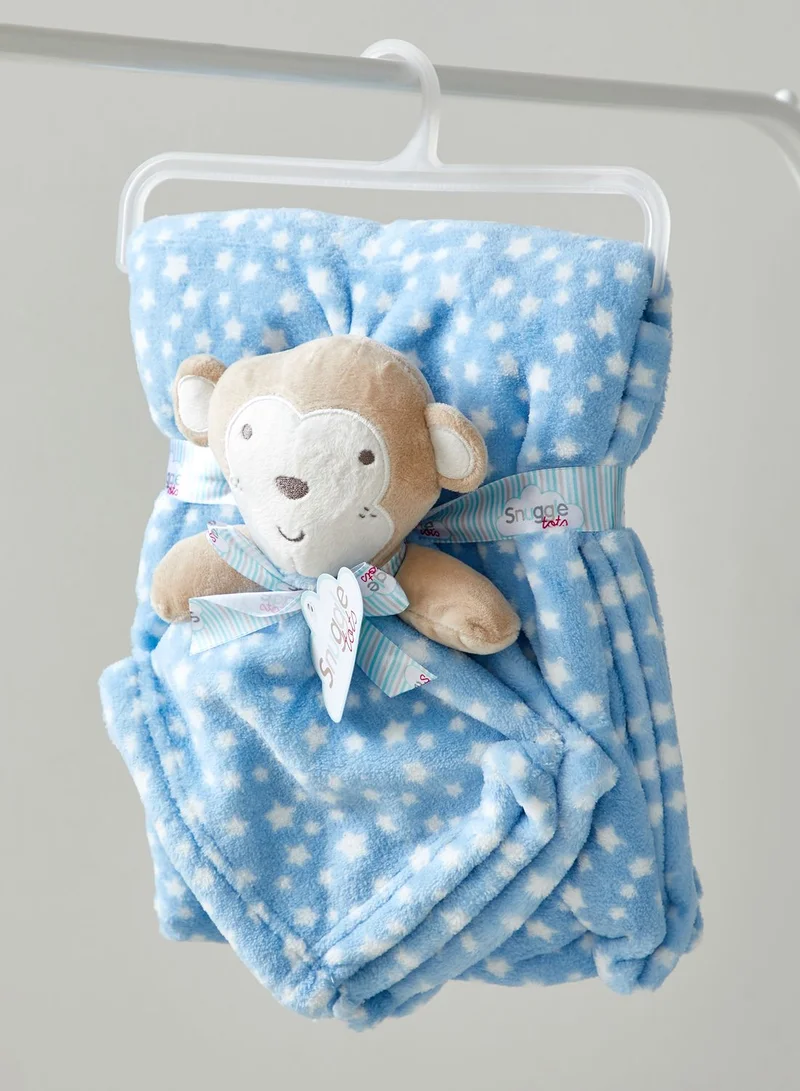rock a bye baby Monkey Comforter Blanket And Toy Set