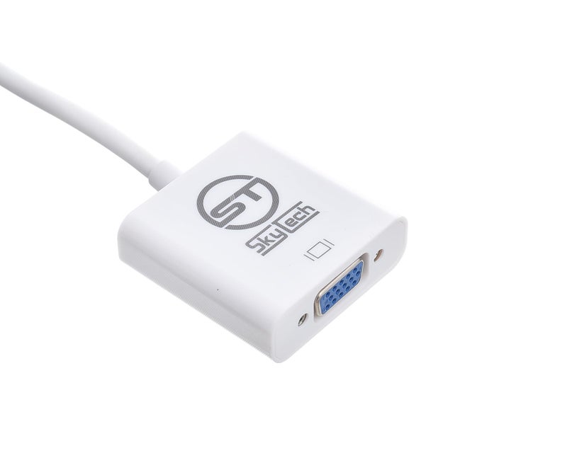 Skytech Copper Adapter HDTV To VGA/AV With AUX Cable For Connection - White - Image 2