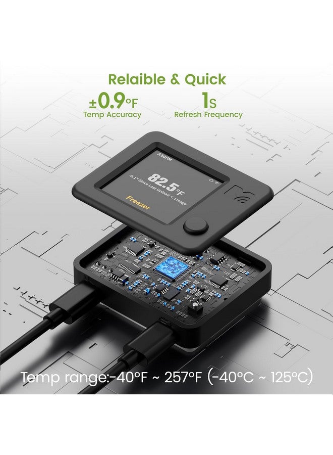 MOCREO WiFi Thermometer with Freezer Alarm, Digital Fridge Thermometer, Email Alert, App Push Notification, 2-Years Data Export, Remote App Monitor for Freezer, Refrigerator, Fish Tank - Image 4