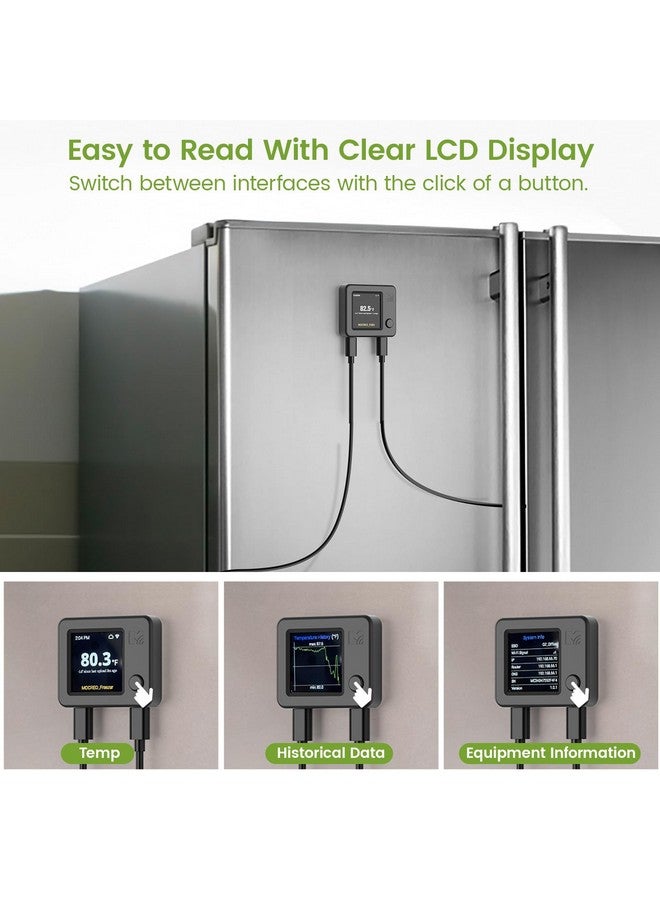 MOCREO WiFi Thermometer with Freezer Alarm, Digital Fridge Thermometer, Email Alert, App Push Notification, 2-Years Data Export, Remote App Monitor for Freezer, Refrigerator, Fish Tank - Image 3