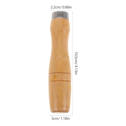 Yardwe 10PCS Wooden File Handle with Strong Metal Collars for File Cutting Tool Craft, 4 Inch - Image 3