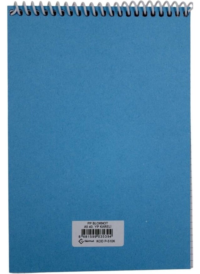 Gürmat A5 Spiral Notepad 40 Sheets Squared P-510K  - Image 2