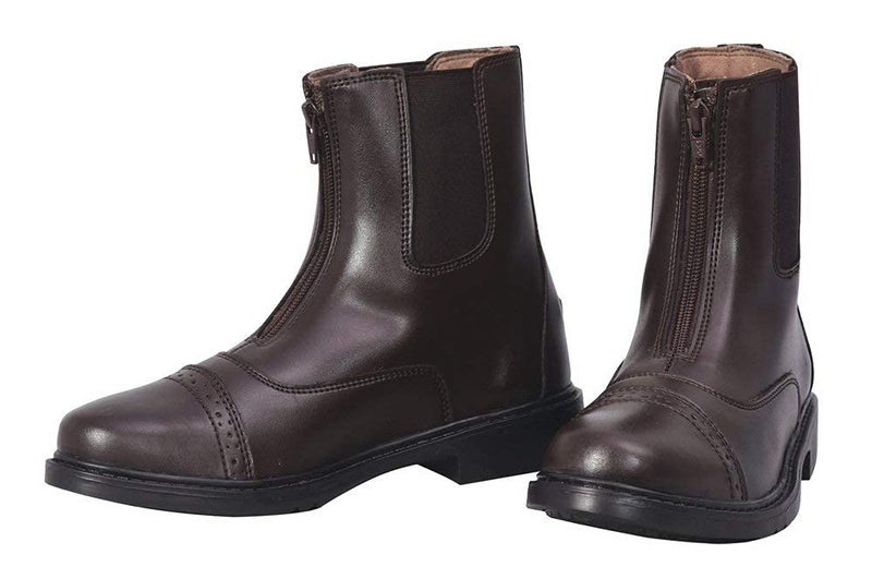 TuffRider Women's Starter Front Zip Paddock Boots, Mocha, 8 - Image 1