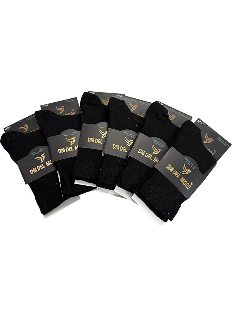 destiny 6 Pairs Black Combed Cotton Bamboo Candy Socks