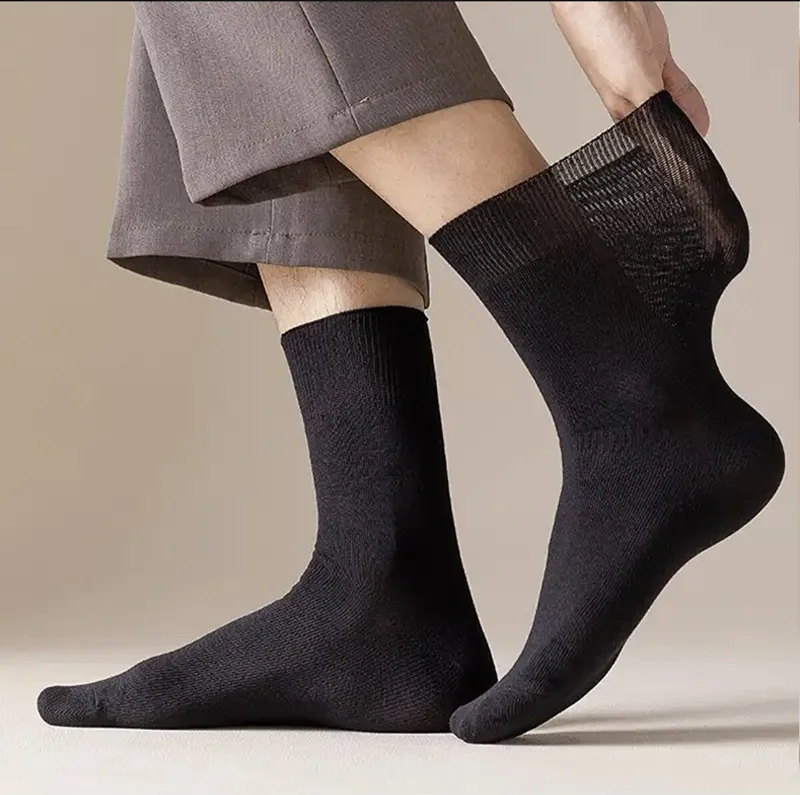 ديستني 6 Pairs Black Combed Cotton Bamboo Candy Socks