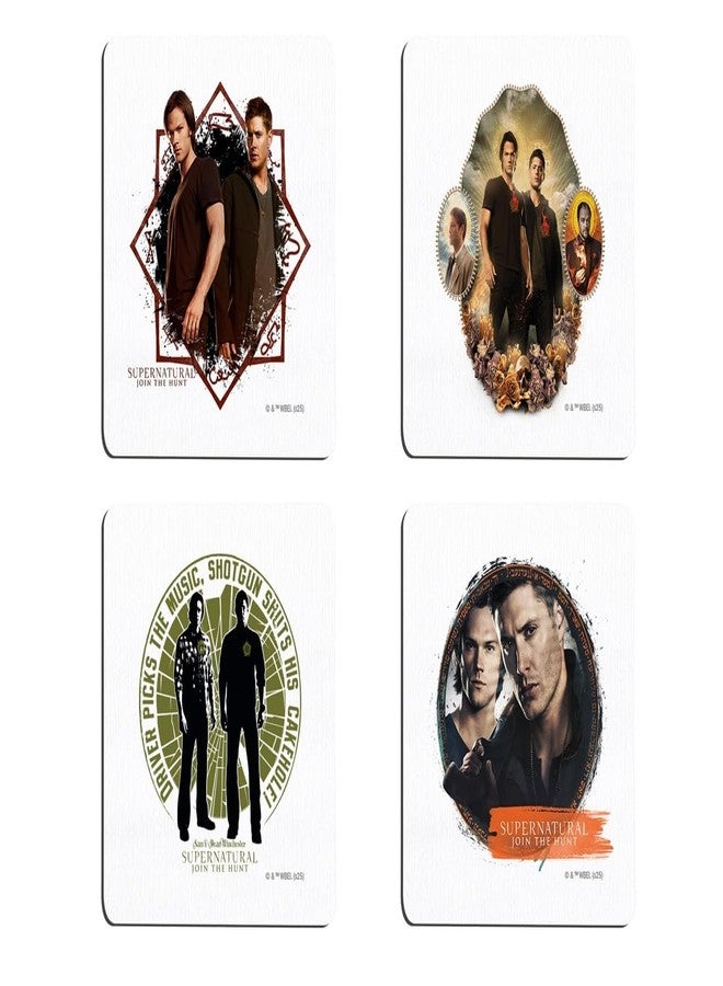 Trend Setters Supernatural - Join The Hunt - Set of Four 3.5” Hardboard Coasters - Officially Licensed Collectible - Perfect for Gifting - Image 1