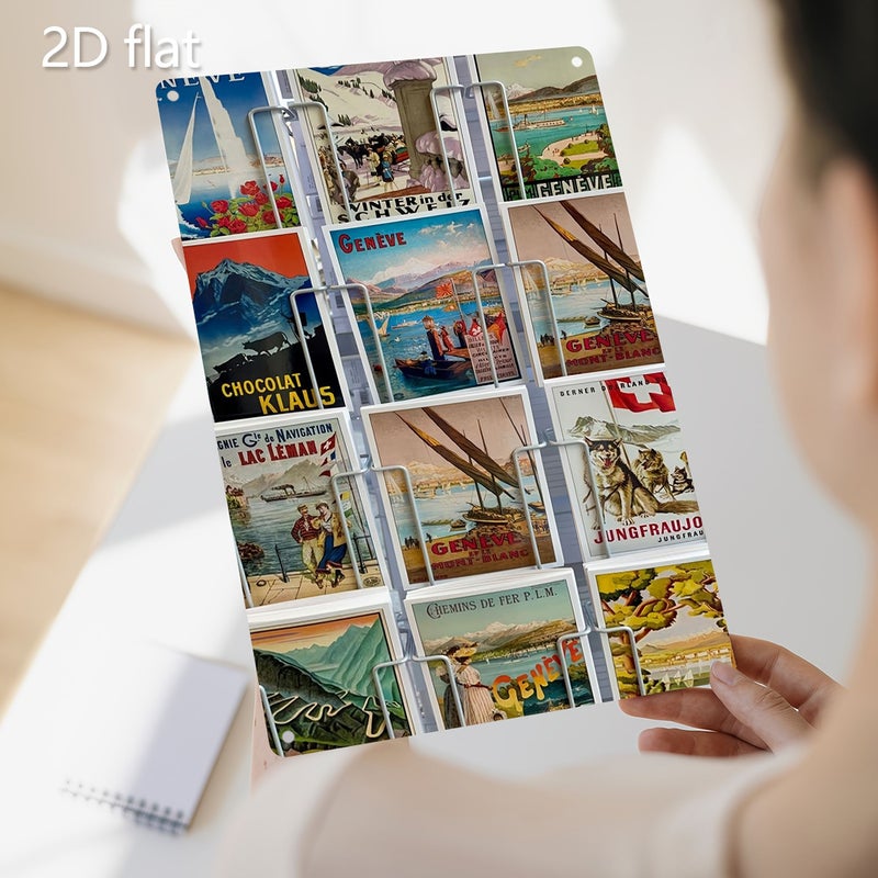 2D Flat Vintage Metal Postcard Display Stand 7.87X11.8 Inch Robust Iron Build Pre Drilled Holes For Indoor Outdoor Use - Image 5