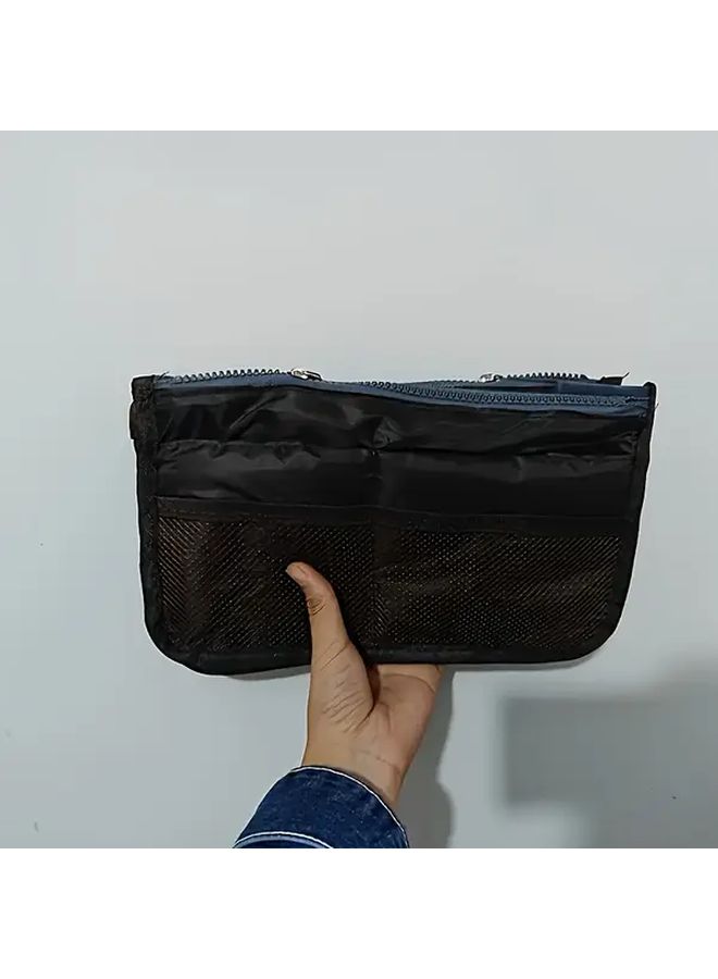 حقيبة مكياج نسائية أرجوانية للسفر، منظمة مستحضرات تجميل مع أقسام بسحاب، حقيبة أدوات مرحاض متعددة الوظائف، حقيبة غسيل، محفظة منتجات التجميل - Image 3