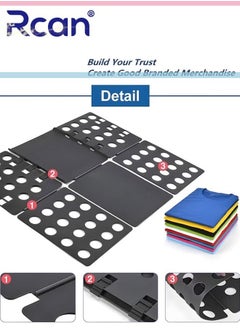 Rcan Clothes Folding Board Adjustable T Shirt Folding Board Plastic Shirt Folder High Toughness Space Saving Connect Firmly Folding Clothes for Kids and Adults  - Image 2
