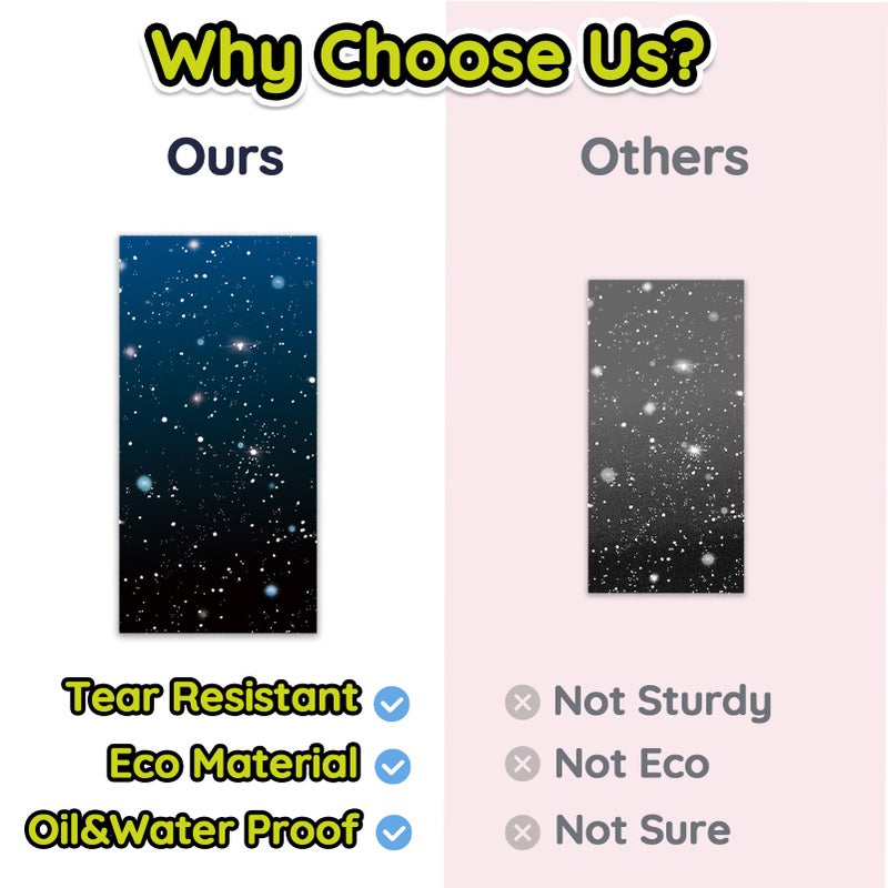 Vusnud 3 Packs - Space Tablecloth, Galaxy Themed Plastic Table Cover, Disposable Plastic Star Party Table Cover, 54â€™â€™ x 108â€™â€™, Fit for 8 Ft Table, for Home Decoration - Image 5